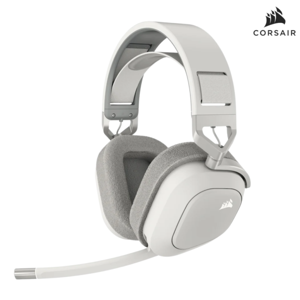 CORSAIR HEADSET HS80 MAX WIRELESS GAMING HEADSET, WHITE