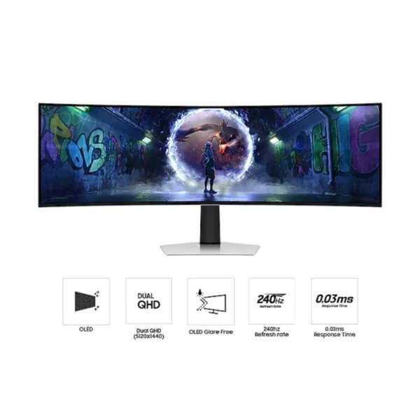 Samsung 49" Odyssey OLED G9 G93SD DQHD 240Hz Gaming Monitor - Image 2