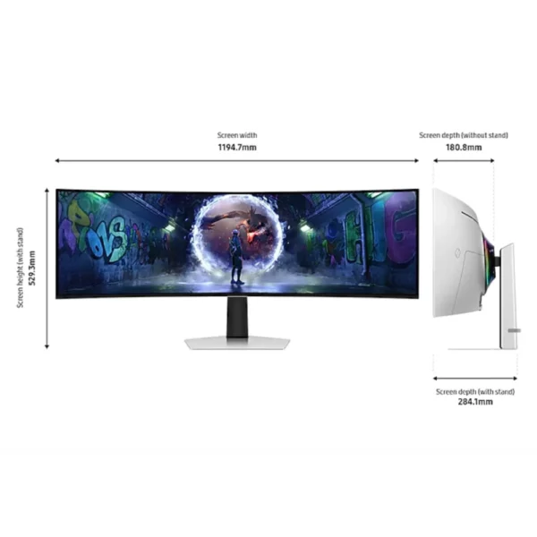 Samsung 49" Odyssey OLED G9 G93SD DQHD 240Hz Gaming Monitor - Image 3
