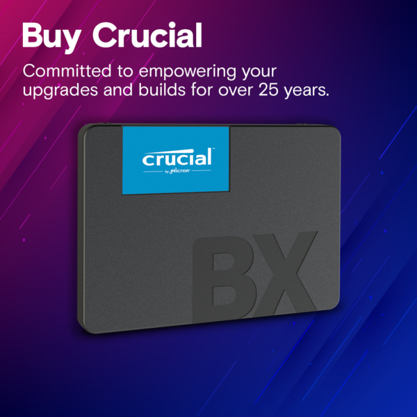 Crucial BX500 SSD SATA 2.5 ( 240GB / 480GB / 1TB) (SSD) - Image 2
