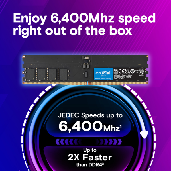 Crucial DDR4 3200MHz 1.2V Non-ECC UDIMM 8GB / 16GB / 32GB Desktop Memory - Image 3