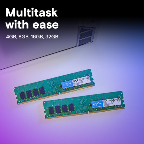 Crucial DDR4 3200MHz 1.2V Non-ECC UDIMM 8GB / 16GB / 32GB Desktop Memory - Image 5