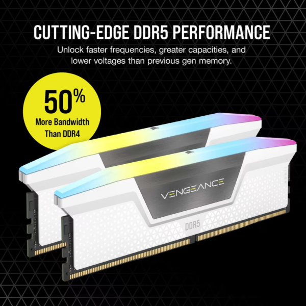 CORSAIR RAM 32GB : 2X16GB VENGEANCE RGB DDR5 Bus 5200/5600/6000 : แรม หน่วยความจำ - Image 4