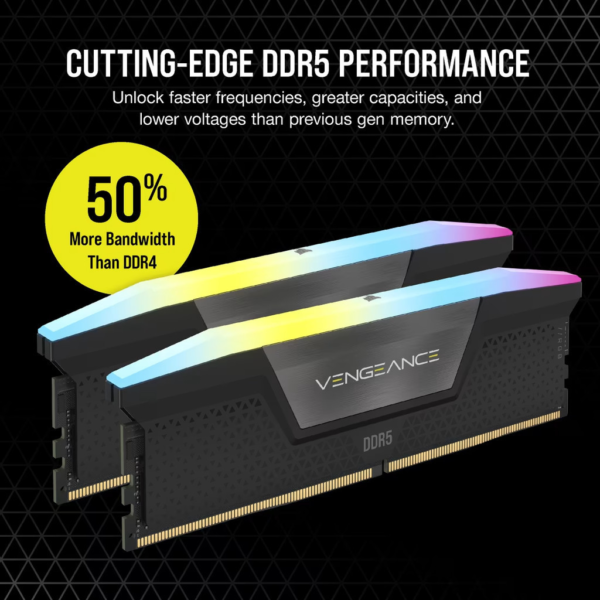 CORSAIR RAM 32GB : 2X16GB VENGEANCE RGB DDR5 Bus 5200/5600/6000 : แรม หน่วยความจำ - Image 7