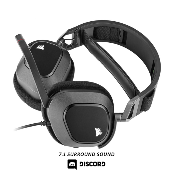 CORSAIR HS80 RGB USB WIRED GAMING HEADSET CARBON - Image 3