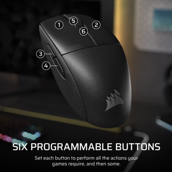 CORSAIR M55 WIRELESS GAMING MOUSE 24,000 DPI 2.4GHz And BT - Image 9
