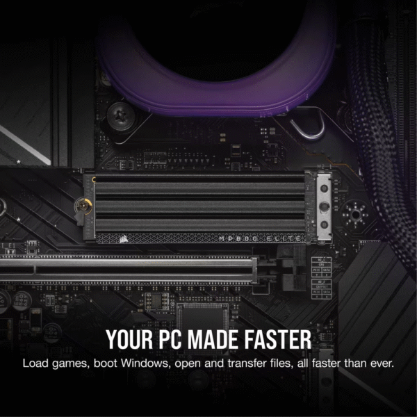 CORSAIR SSD 1TB M.2 NVMe MP600 ELITE WITH HEATSINK : CSSD-F1000GBMP600EHS - Image 2
