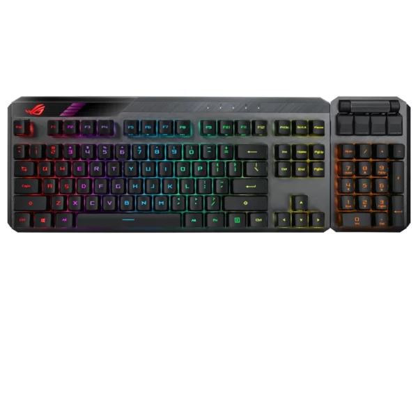 ASUS ROG MA02 ROG CLAYMORE II เกมมิ่งคีย์บอร์ด สวิตช์ Red/Blue (คีย์บอร์ดไร้สายแป้นไทยและภาษาอังกฤษ) - Image 8