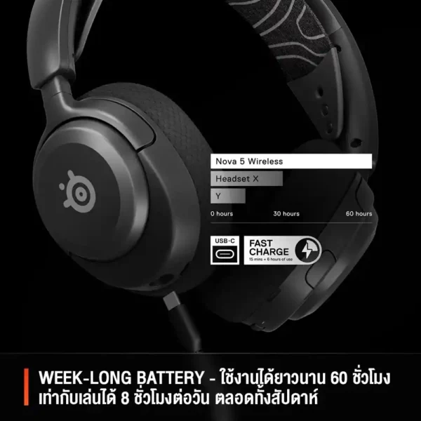 SteelSeries Arctis Nova 5 / 5P / 5X Wireless Multi-System Gaming Headset - Image 4