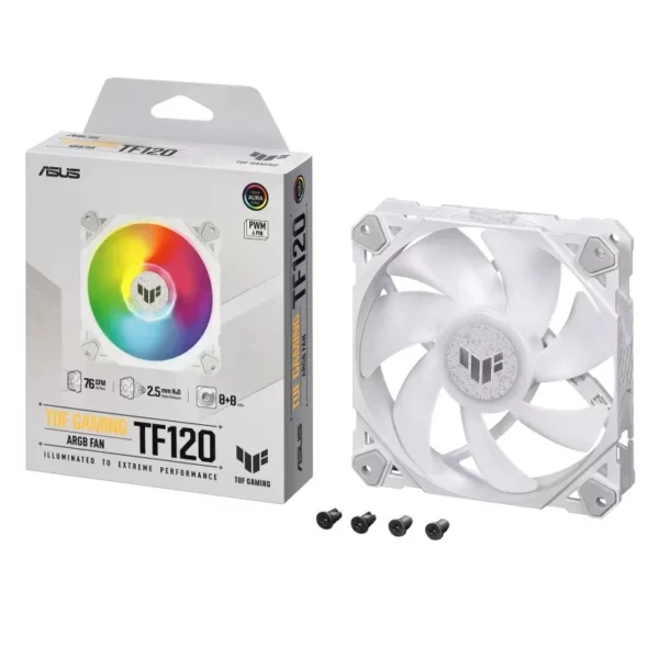 ASUS TUF Gaming TF120 ARGB Fan Black&White - Image 3