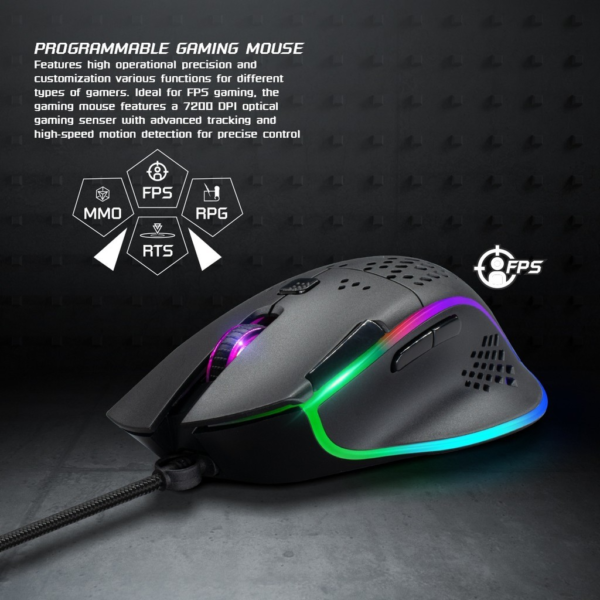 NUBWO SOLAKA X42 MACRO RGB GAMING MOUSE - Image 3