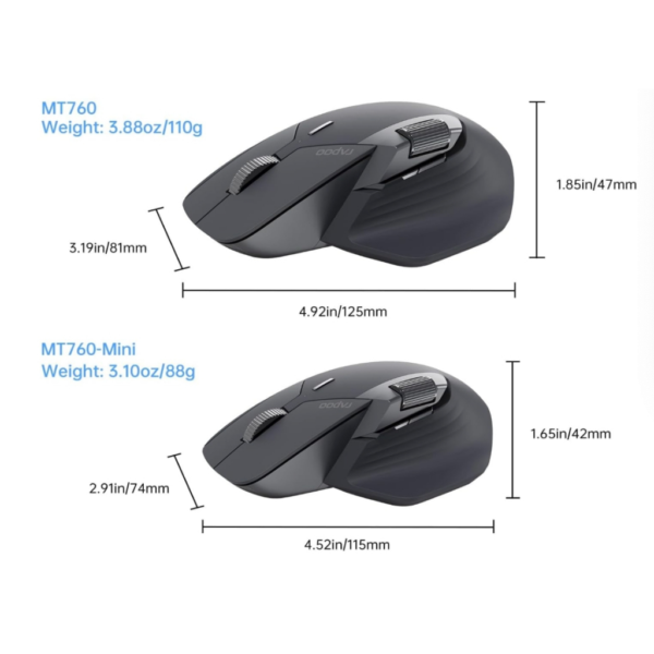 Rapoo MT760 Multi-mode Wireless Optical Mouse เมาส์ไร้สายแบบหลายโหมด ชาร์ทไร้สาย (MT760) - Image 2