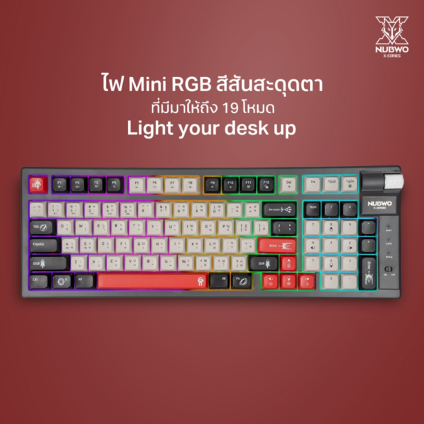 NUBWO X803 GALACTIC MECHANICAL Mini RGB คีย์บอร์ดเกมมิ่ง - Image 6