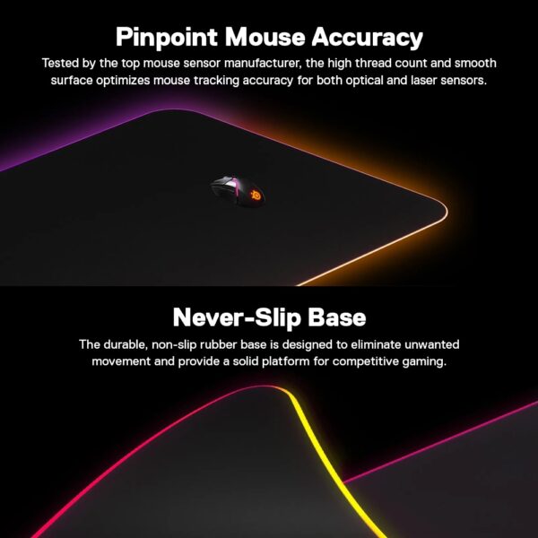 SteelSeries QcK Prism Cloth Gaming Mousepad RGB Control Micro-woven cloth - Image 2