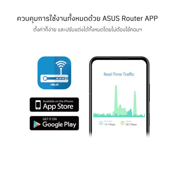 ASUS TUF Gaming เราเตอร์ AX6000 Dual Band WiFi 6 Extendable Gaming Router - Image 7