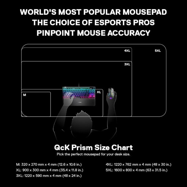 SteelSeries QcK Prism Cloth Gaming Mousepad RGB Control Micro-woven cloth - Image 6