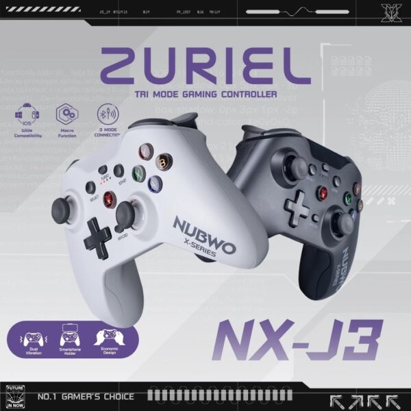 NUBWO NX-J3 จอยเกม Tri-Mode ZURIEL รองรับการใช้งานกับระบบ Windows และ Nintendo Switch - Image 2