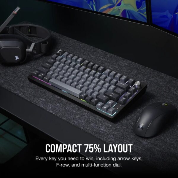 CORSAIR K65 PLUS WIRELESS GAMING KEYBOARD MLX RED LINEAR SW [US] คีย์บอร์ดเกมมิ่ง - Image 7