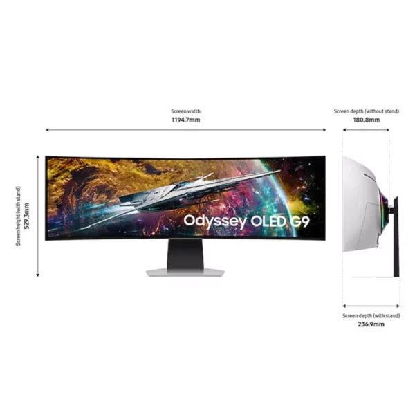 Samsung 49" Odyssey OLED G9 G954C DQHD 240Hz Gaming Monitor - Image 3